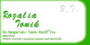 rozalia tomik business card